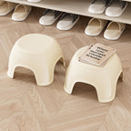 Modern Oval Kids Storage Stool – Non-Slip PP Plastic, Backless & Armless, Low-Profile Seat for Living Room and Entryway
