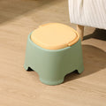 Contemporary Nordic Round-Square PP Plastic Stool – Stackable, Portable, Low-Profile, Backless & Armless for Living Room