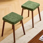 Taburete Rascador Cuadrado para Gatos Moderno Minimalista, Tela de Chenilla y Resistente al Cuero, Madera de Haya, Desmontable y Lavable, Bajo, Sin Respaldo ni Brazos, Para Sala y Comedor