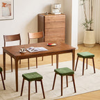 Taburete Rascador Cuadrado para Gatos Moderno Minimalista, Tela de Chenilla y Resistente al Cuero, Madera de Haya, Desmontable y Lavable, Bajo, Sin Respaldo ni Brazos, Para Sala y Comedor