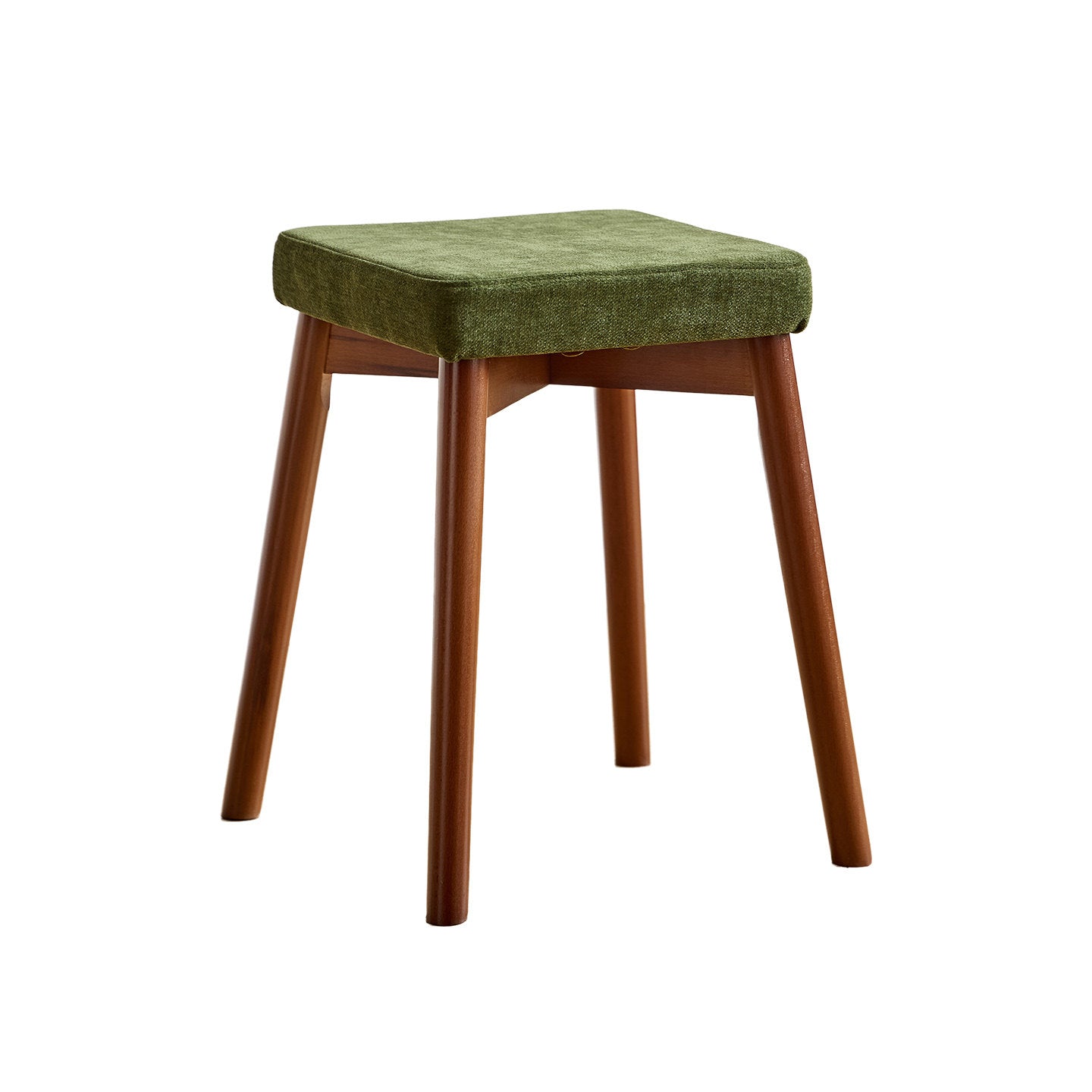 Modern Minimalist Square Cat Scratching Stool, Chenille & Leather-Resistant Fabric, Beech Wood, Detachable & Washable, Low, Backless & Armless, For Living Room & Dining Room