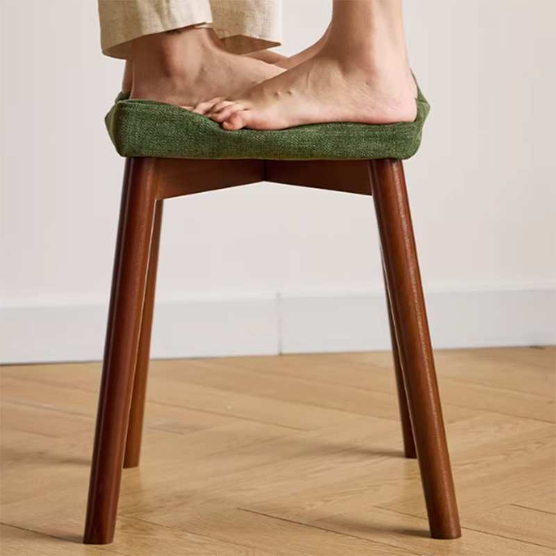 Taburete Rascador Cuadrado para Gatos Moderno Minimalista, Tela de Chenilla y Resistente al Cuero, Madera de Haya, Desmontable y Lavable, Bajo, Sin Respaldo ni Brazos, Para Sala y Comedor