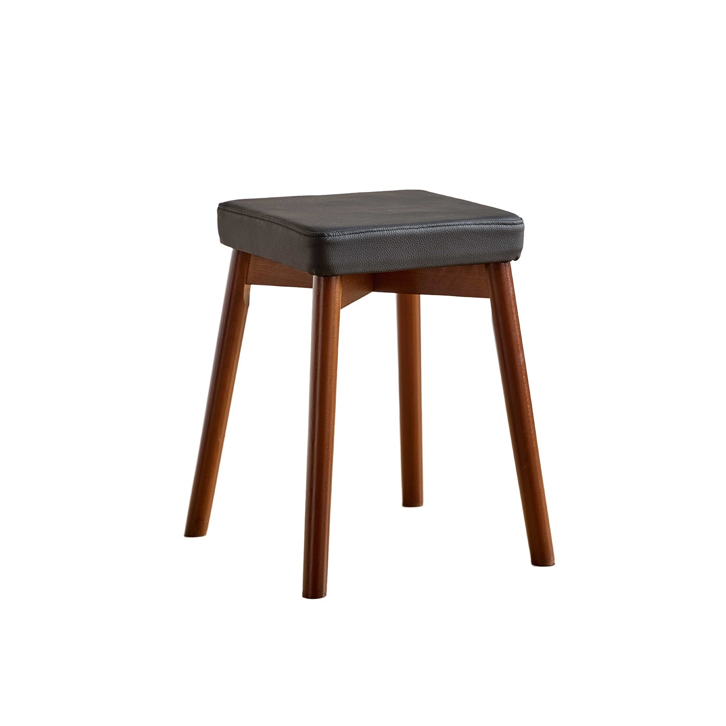 Modern Minimalist Square Cat Scratching Stool, Chenille & Leather-Resistant Fabric, Beech Wood, Detachable & Washable, Low, Backless & Armless, For Living Room & Dining Room