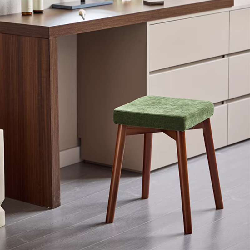 Taburete Rascador Cuadrado para Gatos Moderno Minimalista, Tela de Chenilla y Resistente al Cuero, Madera de Haya, Desmontable y Lavable, Bajo, Sin Respaldo ni Brazos, Para Sala y Comedor