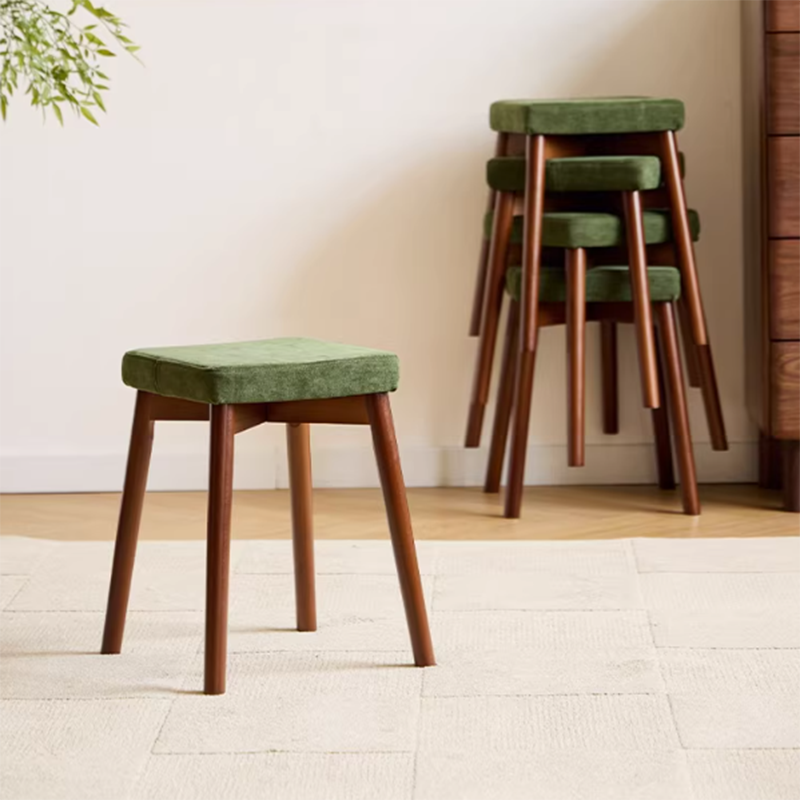Taburete Rascador Cuadrado para Gatos Moderno Minimalista, Tela de Chenilla y Resistente al Cuero, Madera de Haya, Desmontable y Lavable, Bajo, Sin Respaldo ni Brazos, Para Sala y Comedor