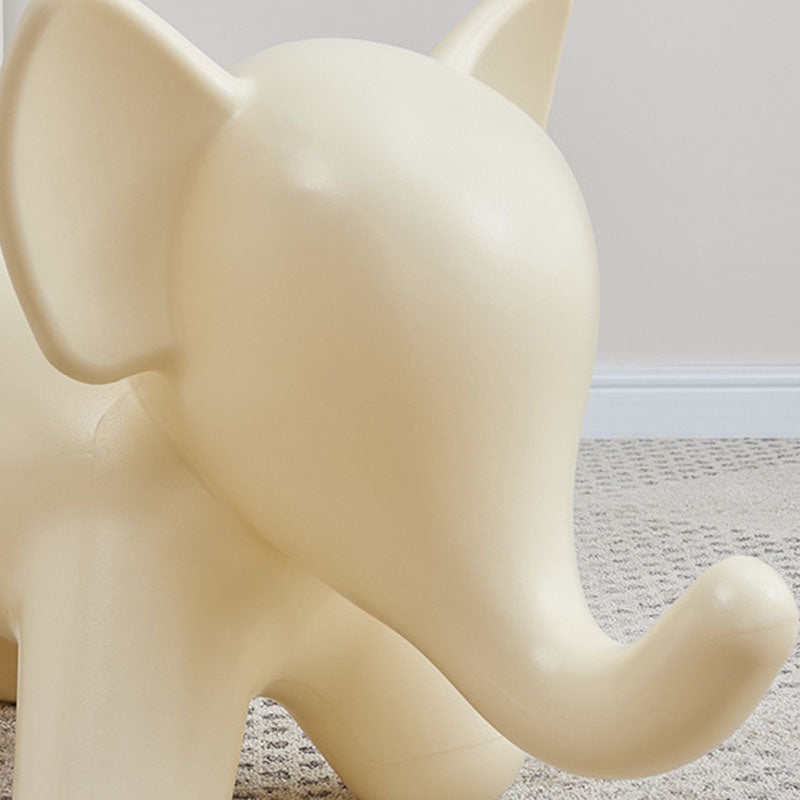 Modern Art Deco Cartoon Elephant Kids' Low Stool - Backless, Armless PE Plastic Seat, Ideal for Living Room