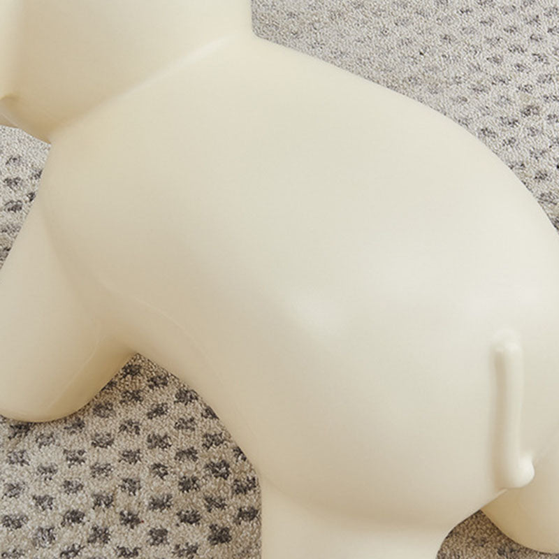 Modern Art Deco Cartoon Elephant Kids' Low Stool - Backless, Armless PE Plastic Seat, Ideal for Living Room