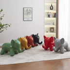 Modern Art Deco Cartoon Elephant Kids' Low Stool - Backless, Armless PE Plastic Seat, Ideal for Living Room