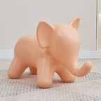 Modern Art Deco Cartoon Elephant Kids' Low Stool - Backless, Armless PE Plastic Seat, Ideal for Living Room