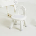 Modern Minimalist Round-Arch Kids Stool, Lightweight PP Plastic, Armless Low Seat for Living Room
