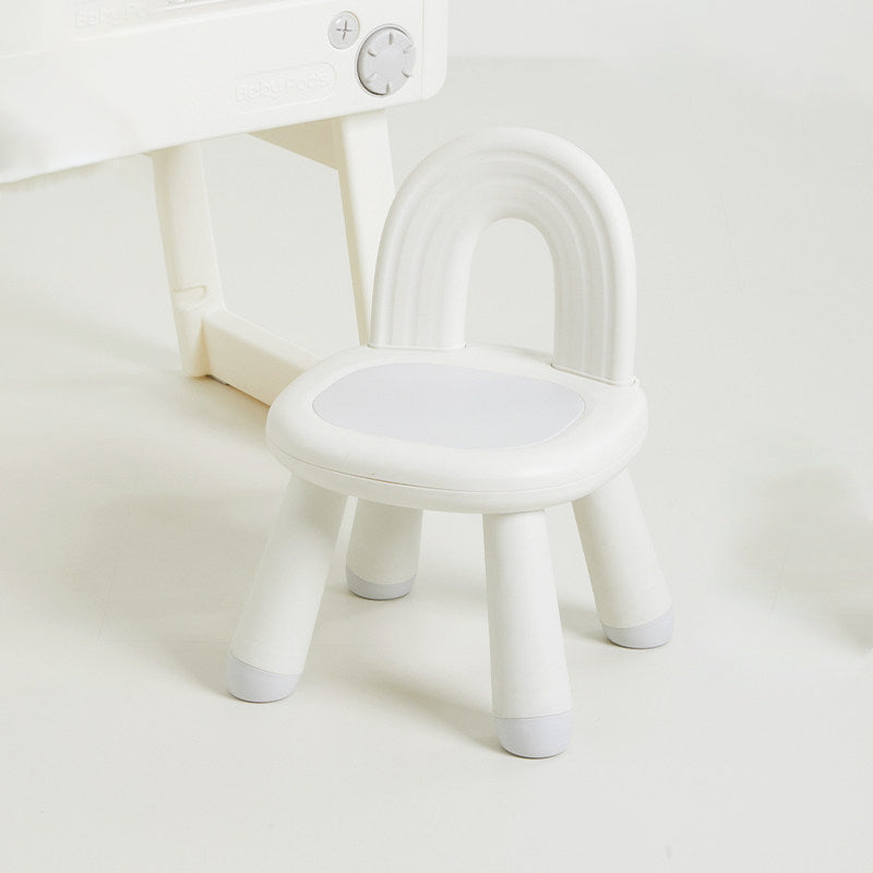 Modern Minimalist Round-Arch Kids Stool, Lightweight PP Plastic, Armless Low Seat for Living Room