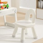 Modern Minimalist Round-Arch Kids Stool, Lightweight PP Plastic, Armless Low Seat for Living Room