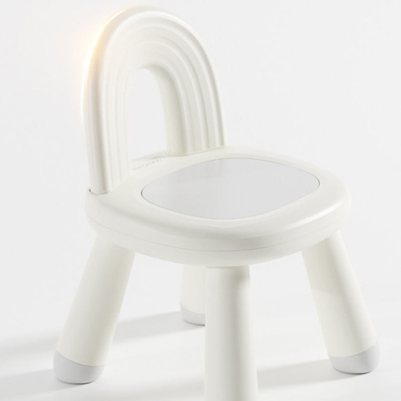 Modern Minimalist Round-Arch Kids Stool, Lightweight PP Plastic, Armless Low Seat for Living Room