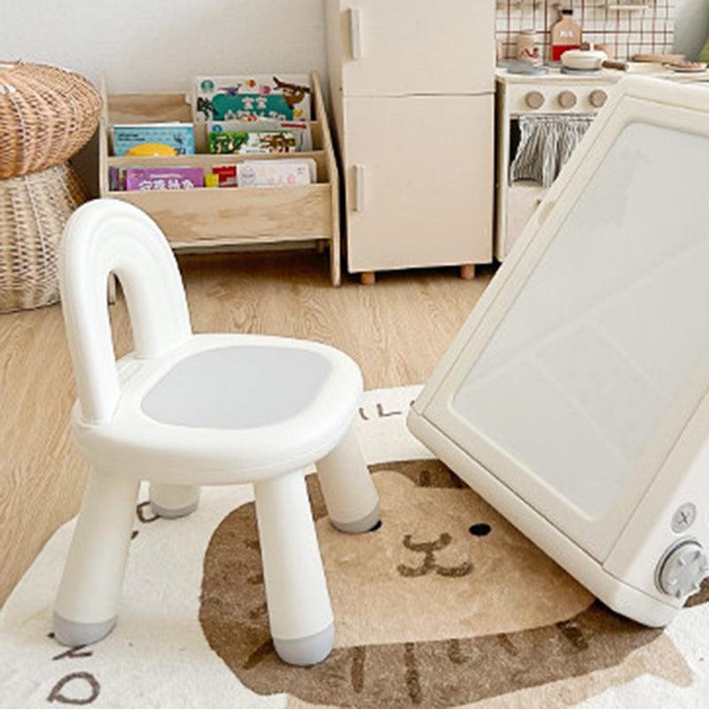 Modern Minimalist Round-Arch Kids Stool, Lightweight PP Plastic, Armless Low Seat for Living Room