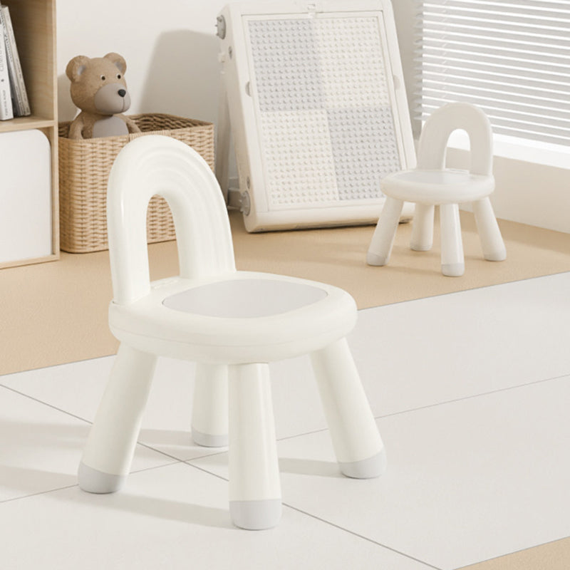 Modern Minimalist Round-Arch Kids Stool, Lightweight PP Plastic, Armless Low Seat for Living Room