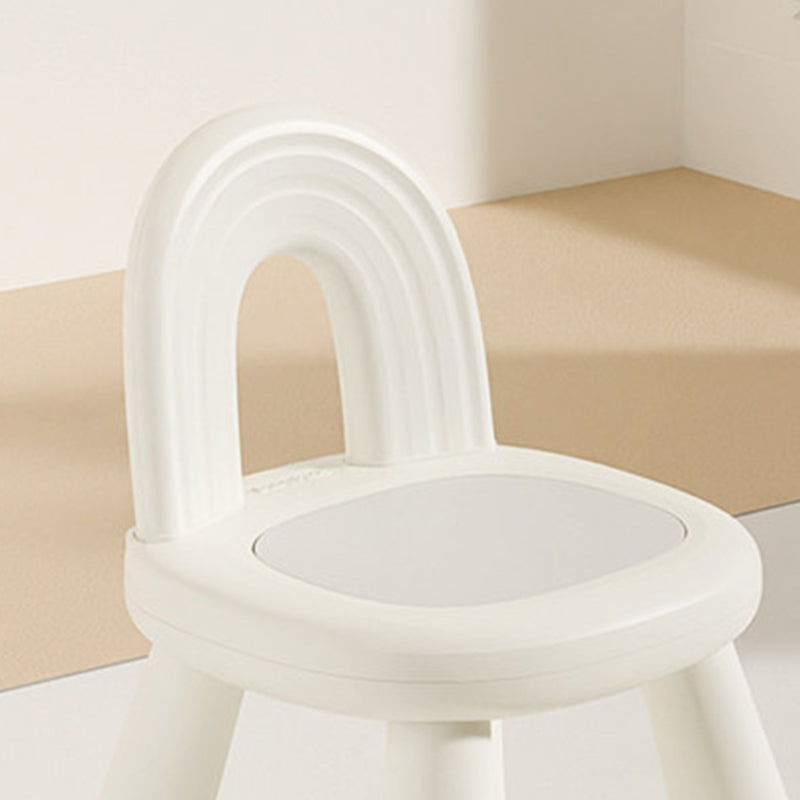 Modern Minimalist Round-Arch Kids Stool, Lightweight PP Plastic, Armless Low Seat for Living Room