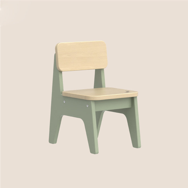 Nordic Contemporary Beech Wood Kids' Low Stool — Trapezoidal, Durable, Armless Design for Living Room