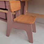 Nordic Contemporary Beech Wood Kids' Low Stool — Trapezoidal, Durable, Armless Design for Living Room