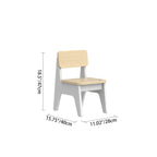 Nordic Contemporary Beech Wood Kids' Low Stool — Trapezoidal, Durable, Armless Design for Living Room