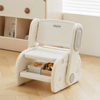 Modern Minimalist Eco-Friendly HDPE Geometric Kids' Low Stool - Armless Backrest Design for Living Room