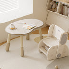 Modern Minimalist Eco-Friendly HDPE Geometric Kids' Low Stool - Armless Backrest Design for Living Room
