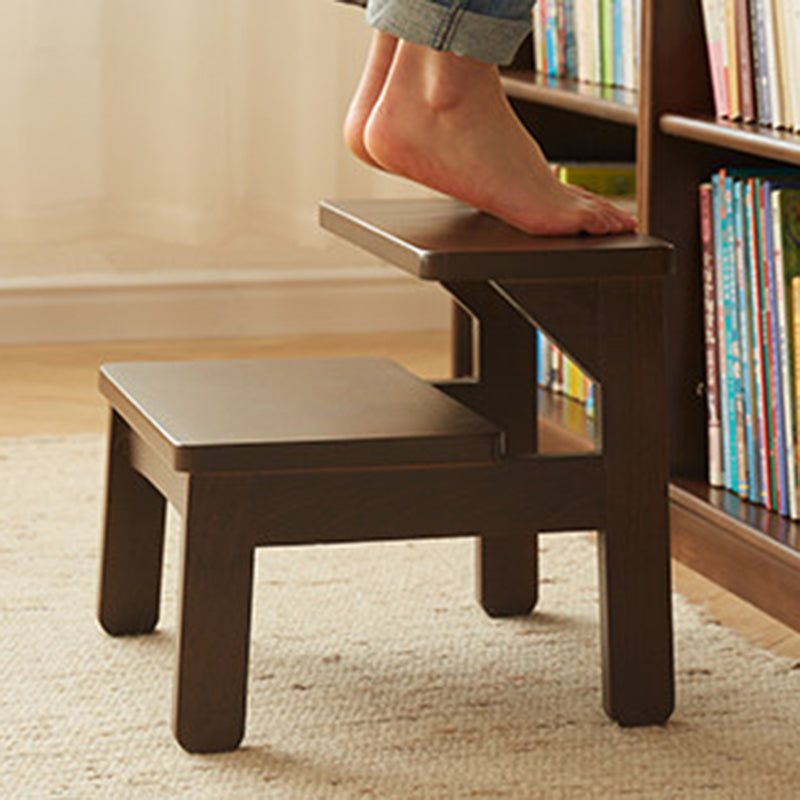 Traditional Japanese Beech Wood Trapezoidal Kids’ Footstool – Backless & Armless for Living Room
