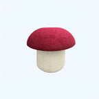 Modern Art Deco Velvet Molded Stool for Kids – Low, Backless Mushroom Seat in Cotton & Metal, Ideal for Entryway & Hallway