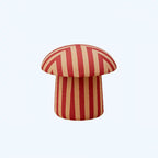 Modern Art Deco Velvet Molded Stool for Kids – Low, Backless Mushroom Seat in Cotton & Metal, Ideal for Entryway & Hallway