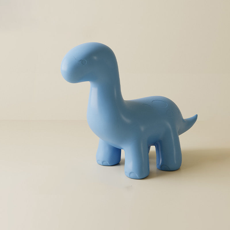 Modern Art Deco Cartoon Dinosaur Kids Stool – Anti-Tip, Low-Profile, Backless & Armless PE Plastic Stool for Entryways & Hallways