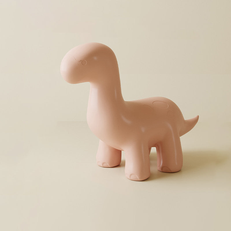 Modern Art Deco Cartoon Dinosaur Kids Stool – Anti-Tip, Low-Profile, Backless & Armless PE Plastic Stool for Entryways & Hallways