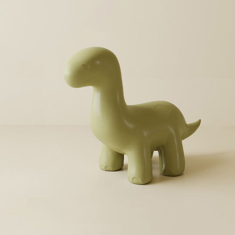 Modern Art Deco Cartoon Dinosaur Kids Stool – Anti-Tip, Low-Profile, Backless & Armless PE Plastic Stool for Entryways & Hallways