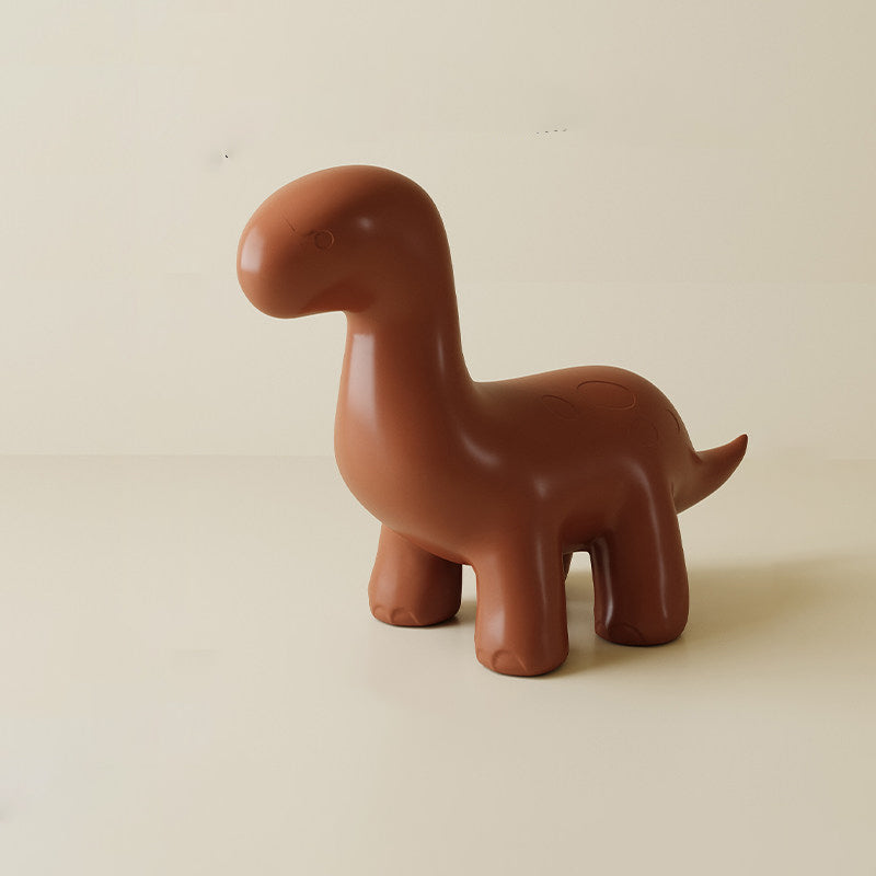 Modern Art Deco Cartoon Dinosaur Kids Stool – Anti-Tip, Low-Profile, Backless & Armless PE Plastic Stool for Entryways & Hallways