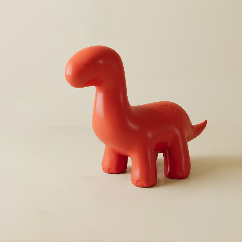 Modern Art Deco Cartoon Dinosaur Kids Stool – Anti-Tip, Low-Profile, Backless & Armless PE Plastic Stool for Entryways & Hallways