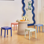 Modern Minimalist Round PP Plastic Stool – Lightweight, Stackable, Backless & Armless for Living Room & Entryway