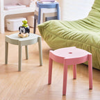 Modern Minimalist Round PP Plastic Stool – Lightweight, Stackable, Backless & Armless for Living Room & Entryway