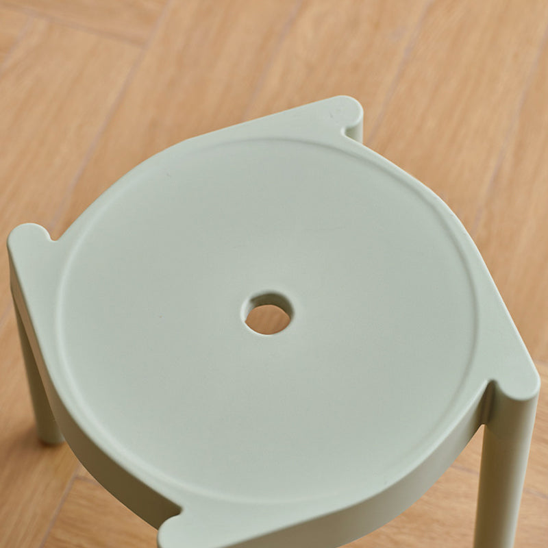 Modern Minimalist Round PP Plastic Stool – Lightweight, Stackable, Backless & Armless for Living Room & Entryway