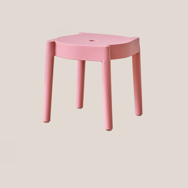 Modern Minimalist Round PP Plastic Stool – Lightweight, Stackable, Backless & Armless for Living Room & Entryway