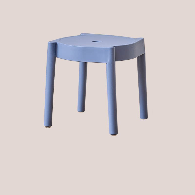 Modern Minimalist Round PP Plastic Stool – Lightweight, Stackable, Backless & Armless for Living Room & Entryway