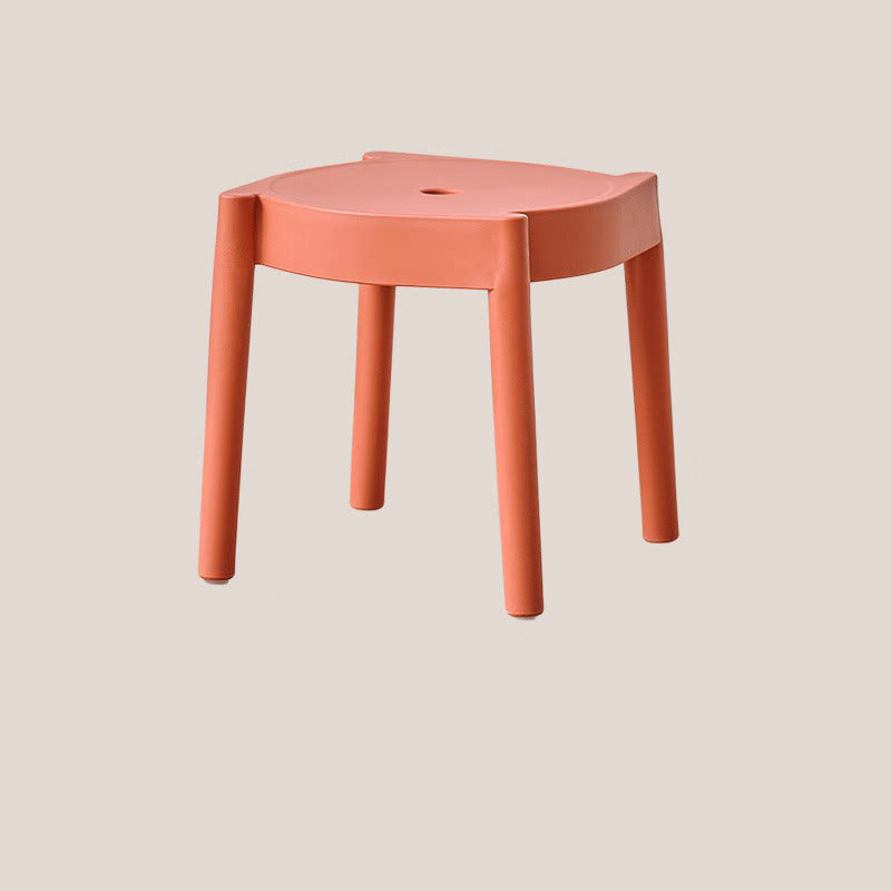 Modern Minimalist Round PP Plastic Stool – Lightweight, Stackable, Backless & Armless for Living Room & Entryway