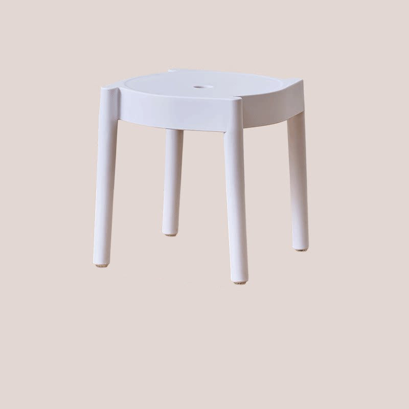 Modern Minimalist Round PP Plastic Stool – Lightweight, Stackable, Backless & Armless for Living Room & Entryway