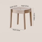Modern Minimalist Round PP Plastic Stool – Lightweight, Stackable, Backless & Armless for Living Room & Entryway