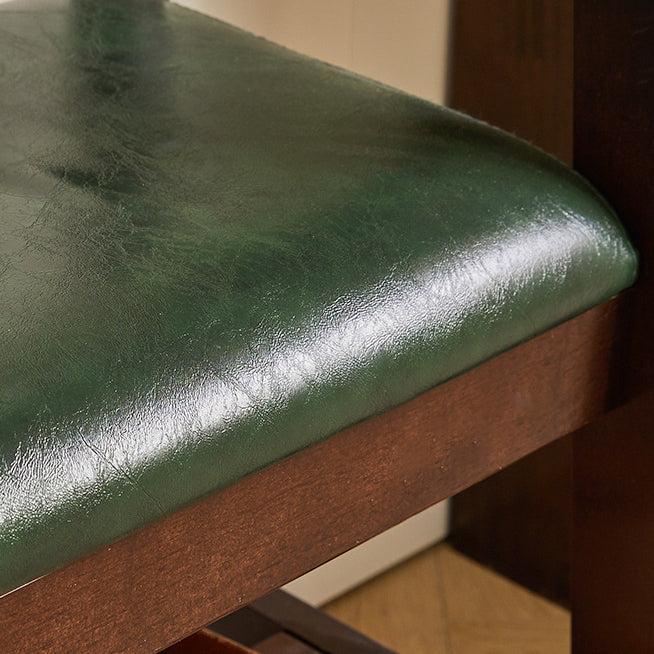 Modern Minimalist Leather & Solid Wood Trapezoid Bench with Armrest and 1-Shelf Storage for Living Room