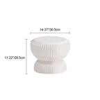 Modern PU Leather & Kraft Paper Round Cylinder Foldable Stool – Low-Profile Seating for Bedroom & Living Room