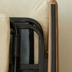 Sillón reclinable curvo de acero al carbono, estilo nórdico contemporáneo, con respaldo y reposabrazos, tapizado en pana sintética y gamuza sintética, para sala de estar