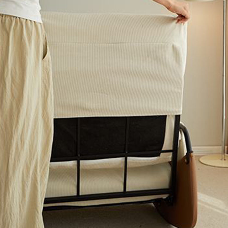 Sillón reclinable curvo de acero al carbono, estilo nórdico contemporáneo, con respaldo y reposabrazos, tapizado en pana sintética y gamuza sintética, para sala de estar