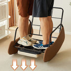 Sillón reclinable curvo de acero al carbono, estilo nórdico contemporáneo, con respaldo y reposabrazos, tapizado en pana sintética y gamuza sintética, para sala de estar