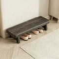 Traditional Vintage Solid Wood Rectangular Long Shoe Bench For Living Room