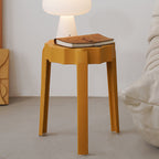 Modern Minimalist Petal-Shaped PP Stackable Stool - Low-Profile Seating for Living Room
