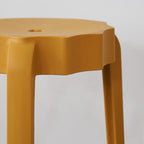 Modern Minimalist Petal-Shaped PP Stackable Stool - Low-Profile Seating for Living Room