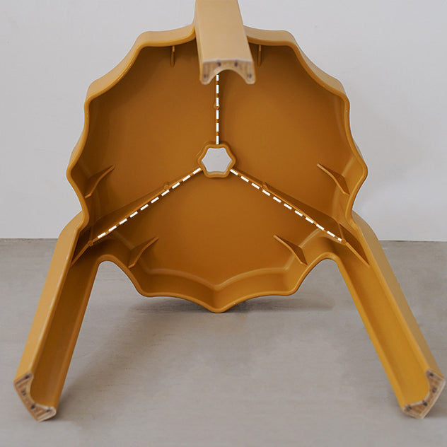 Modern Minimalist Petal-Shaped PP Stackable Stool - Low-Profile Seating for Living Room